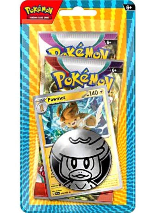 Pokemon TCG : Pawmot Card with 2 Booster packs & Coin - Image 1